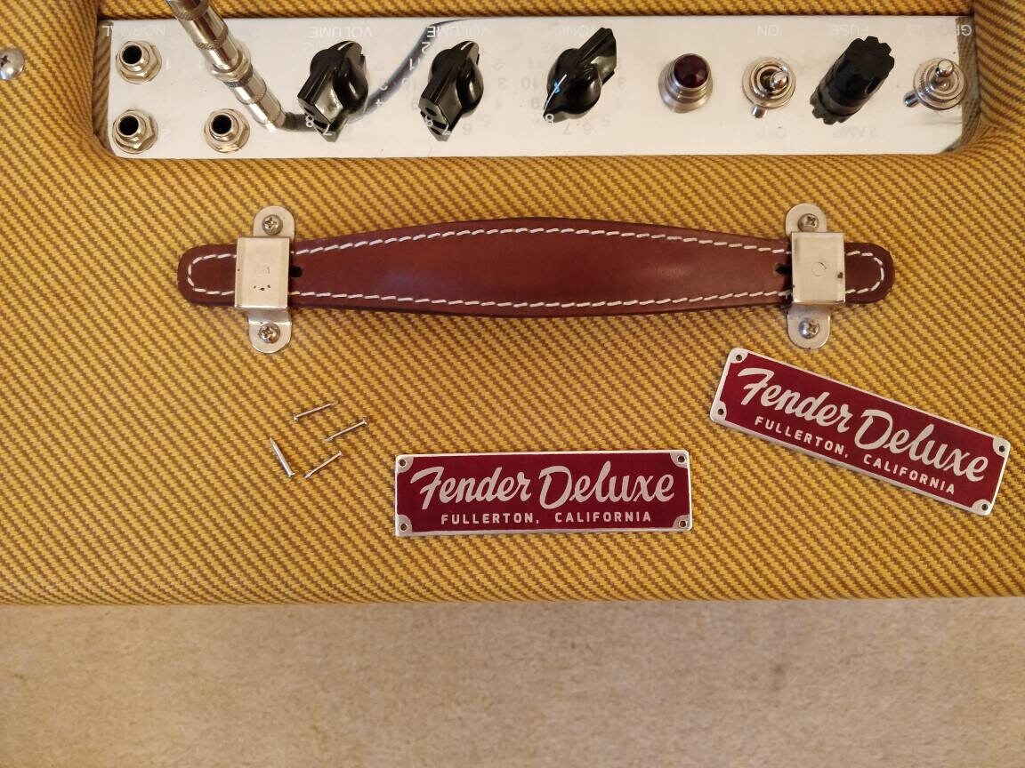 Fender Tweed Deluxe 5e3 Logo Amplifier Amp Badge Plate Etsy