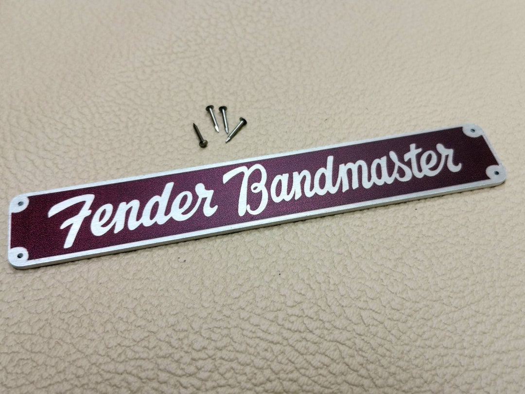 Fender Bandmaster Logo Amplifier Amp Badge Plate Etsy