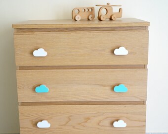 Cloud drawer pulls, knobs, Nursery dresser knobs, cloud cabinet knobs and pulls, Children room ideas, Kids  decorations cloud