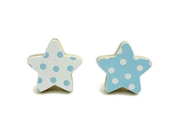 Childrens Drawer Knobs Kids Drawer Pullschildrens Knobsblue Etsy