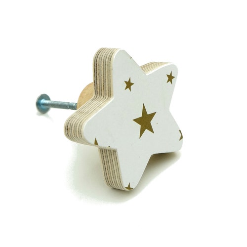 Baby Drawer Knobs White Star Knobs Kids Drawer Pulls Etsy