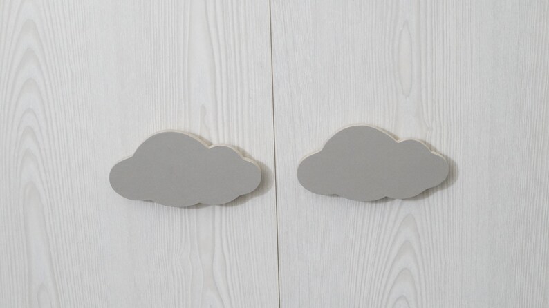 Kids Drawer Knobs Cloud Drawer Pulls Long Knobs Cloud Etsy