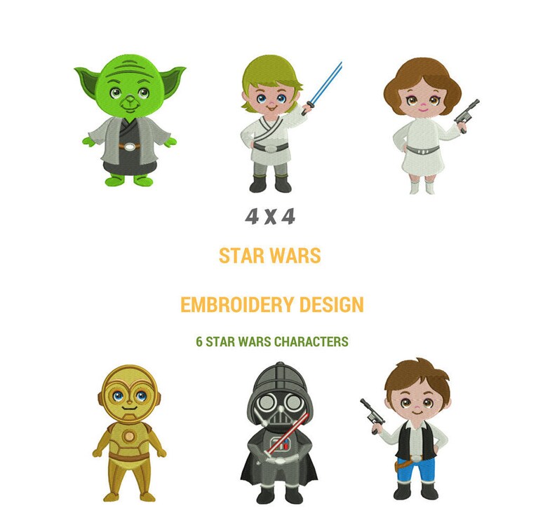 Star wars embroidery design machine embroidery design star  etsy