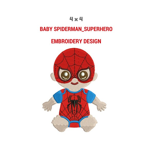 Super Heros Spiderman Bebe Bebes Motif De Broderie Machine Etsy