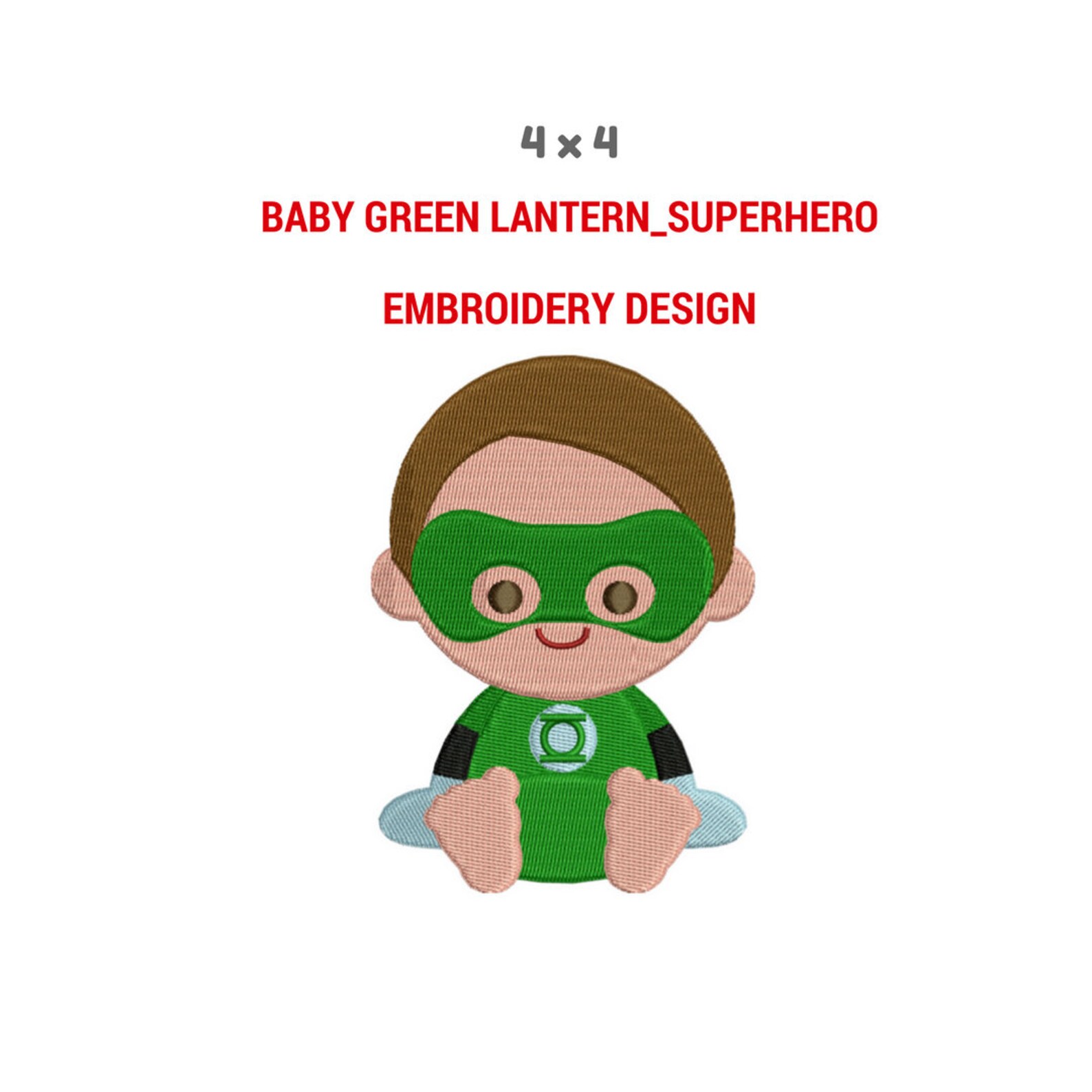Baby Green Lantern Superhero Babies Embroidery Design Etsy