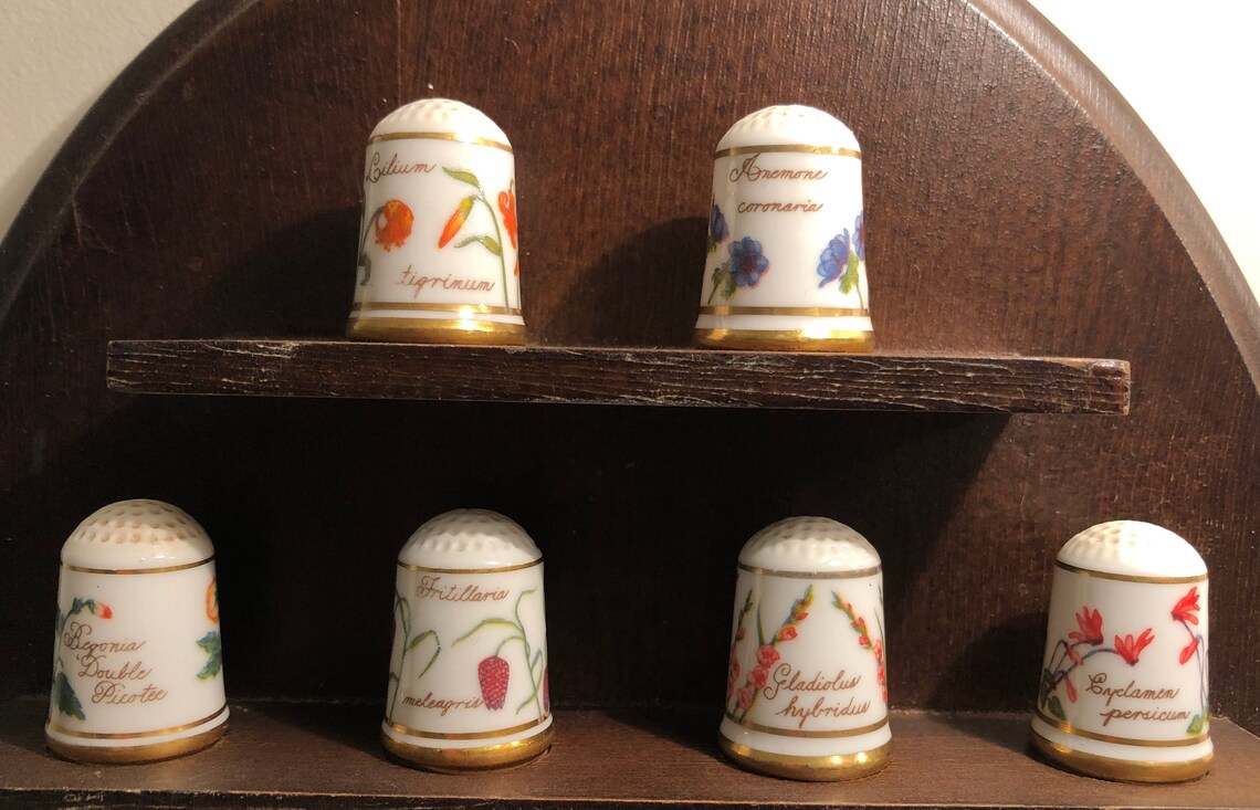 1978 Complete Set of Franklin Mint Flower of Holland Thimbles Etsy
