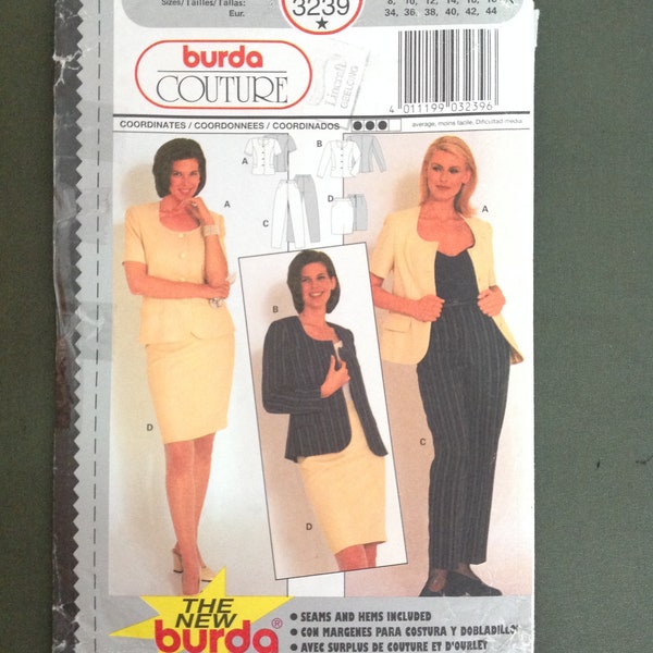 Burda Couture No 3239 Tailles 8 - 18 Eur 34-44