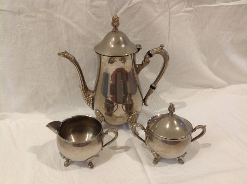 Vintage Silver Plated EPNS Westminster A1 Tea Set, Antique Coffee Set