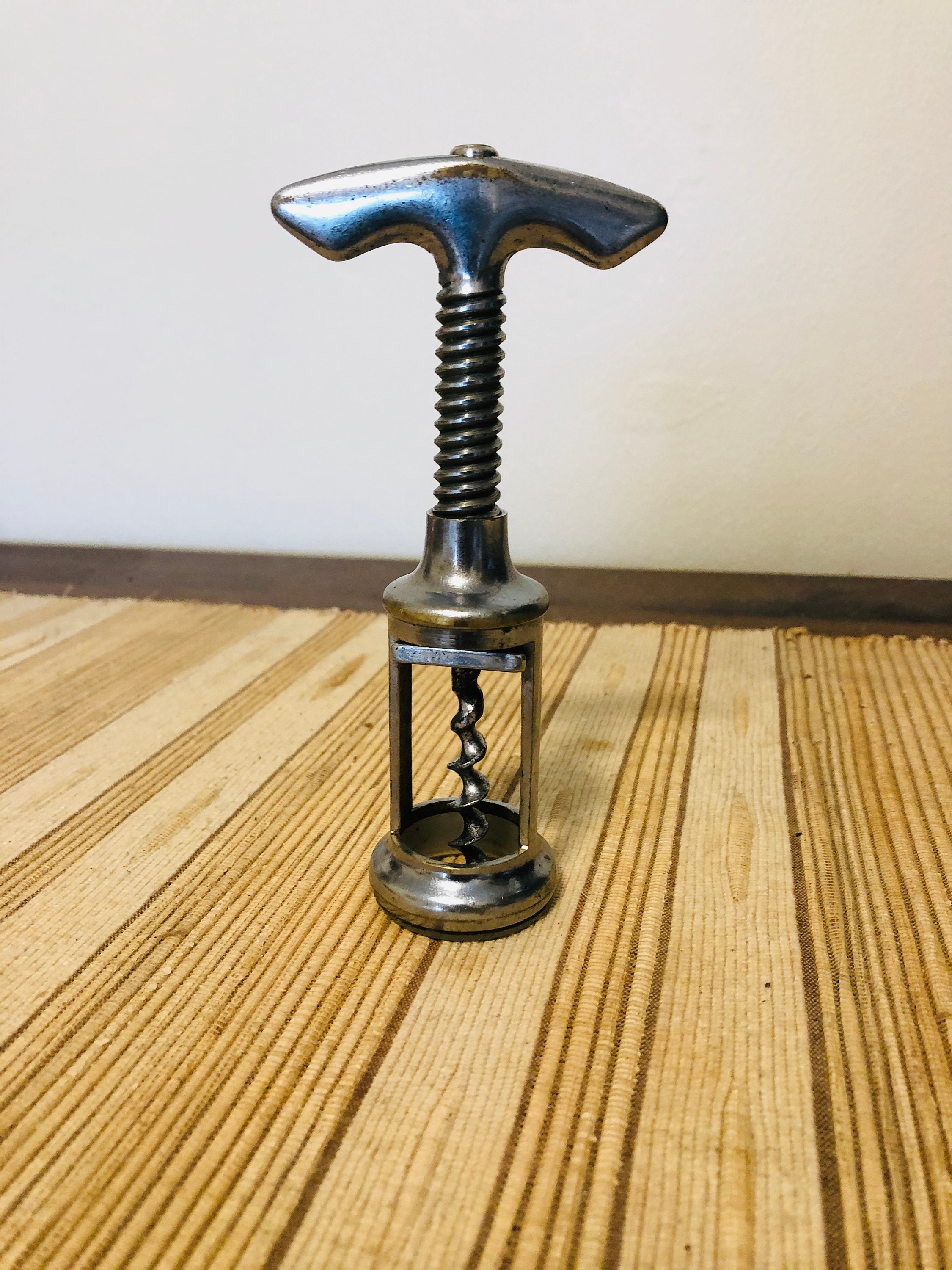 Mid Century Steel Cork Screw/Metal Bottle Opener/Vintage Twist Etsy