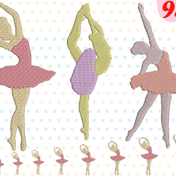 Ballet Ballerina Embroidery Design Instant Download Commercial Use digital file 4x4 5x7 hoop Machine icon symbol sign girls girl sport 127b