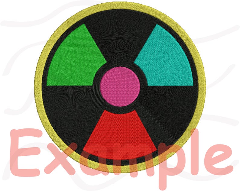 Radioactive Science Designs for Embroidery Machine Instant Download Commercial Use digital file 4x4 5x7 hoop icon symbol sign toxic 20b