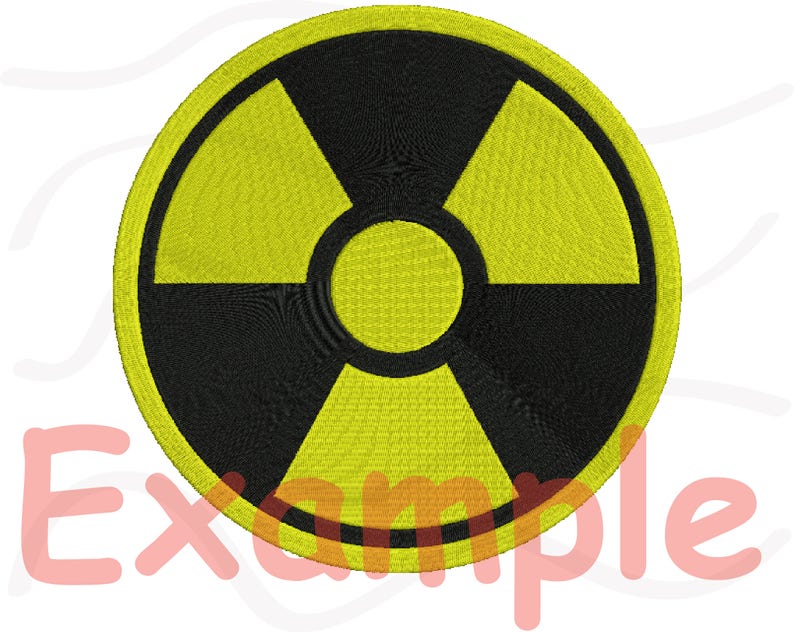Radioactive Science Designs for Embroidery Machine Instant Download Commercial Use digital file 4x4 5x7 hoop icon symbol sign toxic 20b
