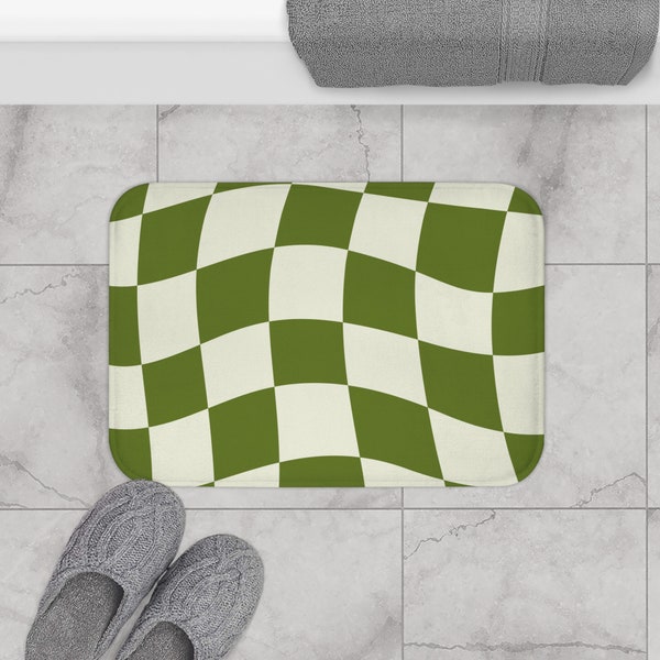 Olive Green Bath Mat Etsy