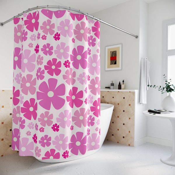 Pink Shower Curtain Etsy