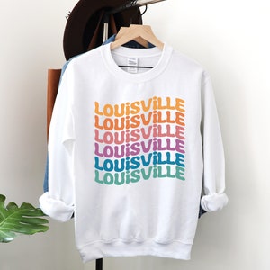 CustomCat Louisville Cardinals Vintage NCAA Football Crewneck Sweatshirt