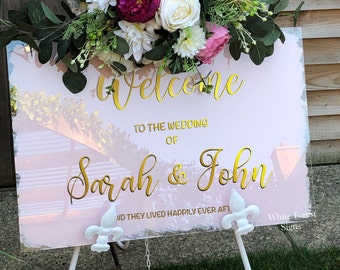 Welcome wedding sign, wedding sign, wedding welcome sign, perspex sign, welcome to our wedding sign, acrylic sign, wedding signs, welcome