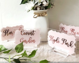 Table names, acrylic wedding table numbers, wedding table names, wedding decoration, Perspex,