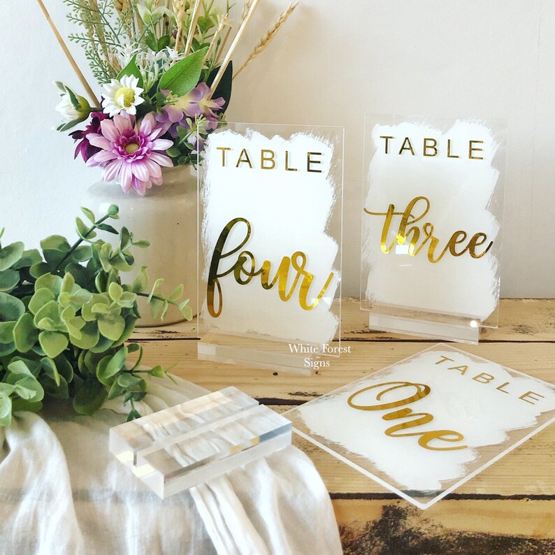 Table Numbers or Table Names Acrylic Wedding Table Numbers Etsy UK
