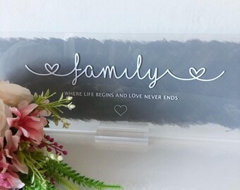 Personalised Family Sign - Home Decor - Family Name - Personalised Family Plaque - Acrylic Sign Print