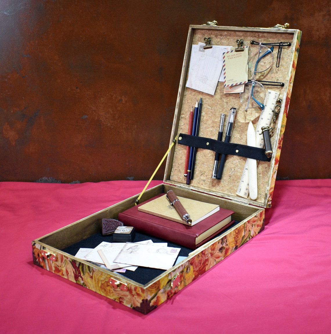 Long Distance Messenger Box Up-cycled Writer's Messenger Box, Yellow Iris - Etsy