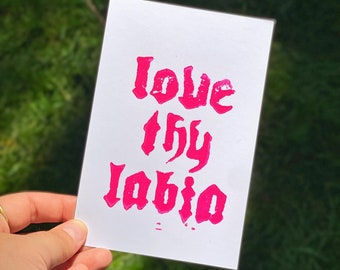 Love Thy Labia Block Print