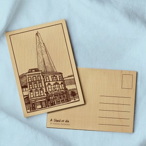 Postal de madera de The Shipwrights Arms / Pub London Bridge / Bermondsey / Madera sostenible FSC / Tarjeta ecológica / Buzón de correo / Entrega rápida gratuita