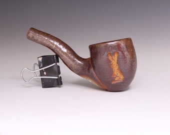 Wood Fired Rabbit Sherlock Style Tobacco Pipe 1116