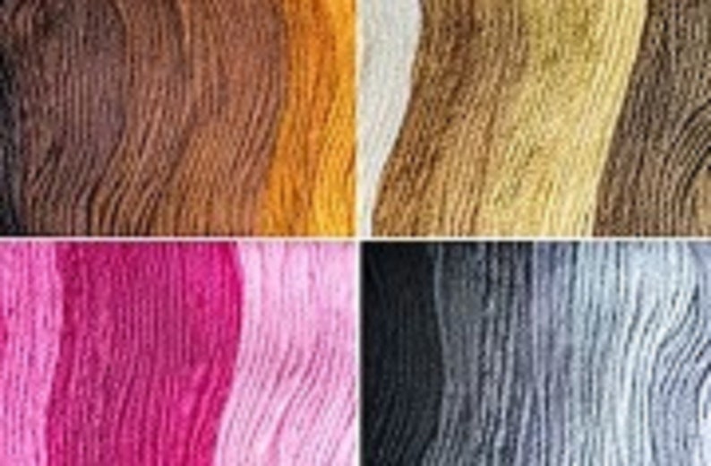 10 skeins of 4m 4.37 yd each color Embroidery floss set of Peruvian cotton thread