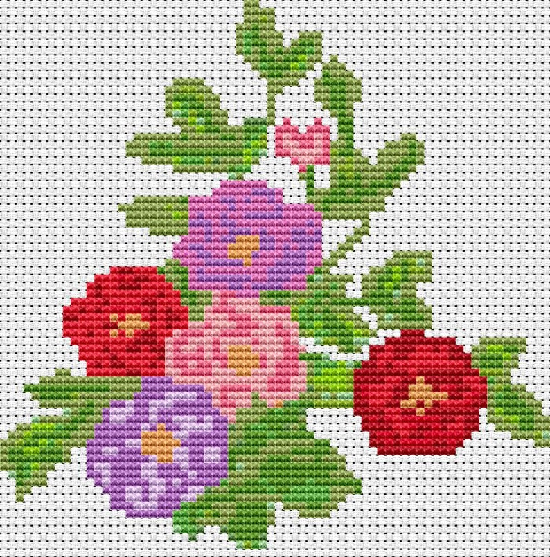 Flowers Cross Stitch Pattern PDF Pattern Digital Download - Etsy