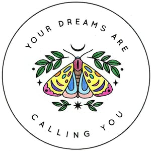 Embroidery hoop pattern PDF - Your dreams are calling you - Positive quote pattern - Digital pattern - DIY hoop art - Hand embroidery-