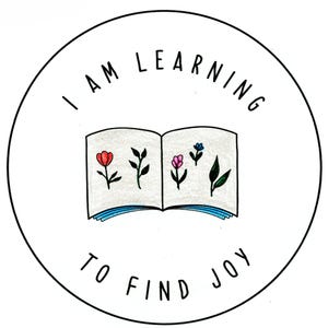 Embroidery hoop pattern PDF - I am learning to find joy - Positive words pattern - Digital pattern - Hand embroidery - Instant download.