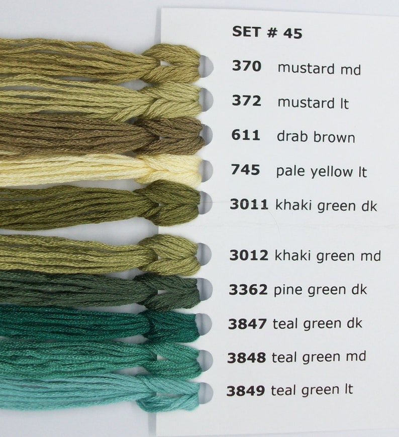 10 skeins of 4m 4.37 yd each color Embroidery floss set of Peruvian cotton thread
