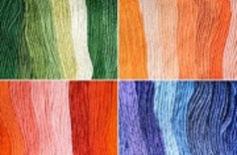 10 skeins of 4m 4.37 yd each color Embroidery floss set of Peruvian cotton thread
