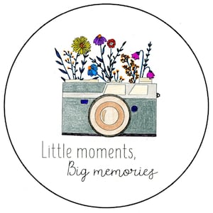 Embroidery hoop pattern PDF - Little moments big memories - Positive quote pattern - Digital pattern - DIY hoop art - Hand embroidery-
