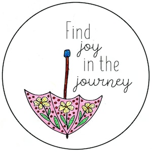 Embroidery hoop pattern PDF - Find joy in the journey - Positive quote pattern - Digital pattern - DIY hoop art - Hand embroidery-