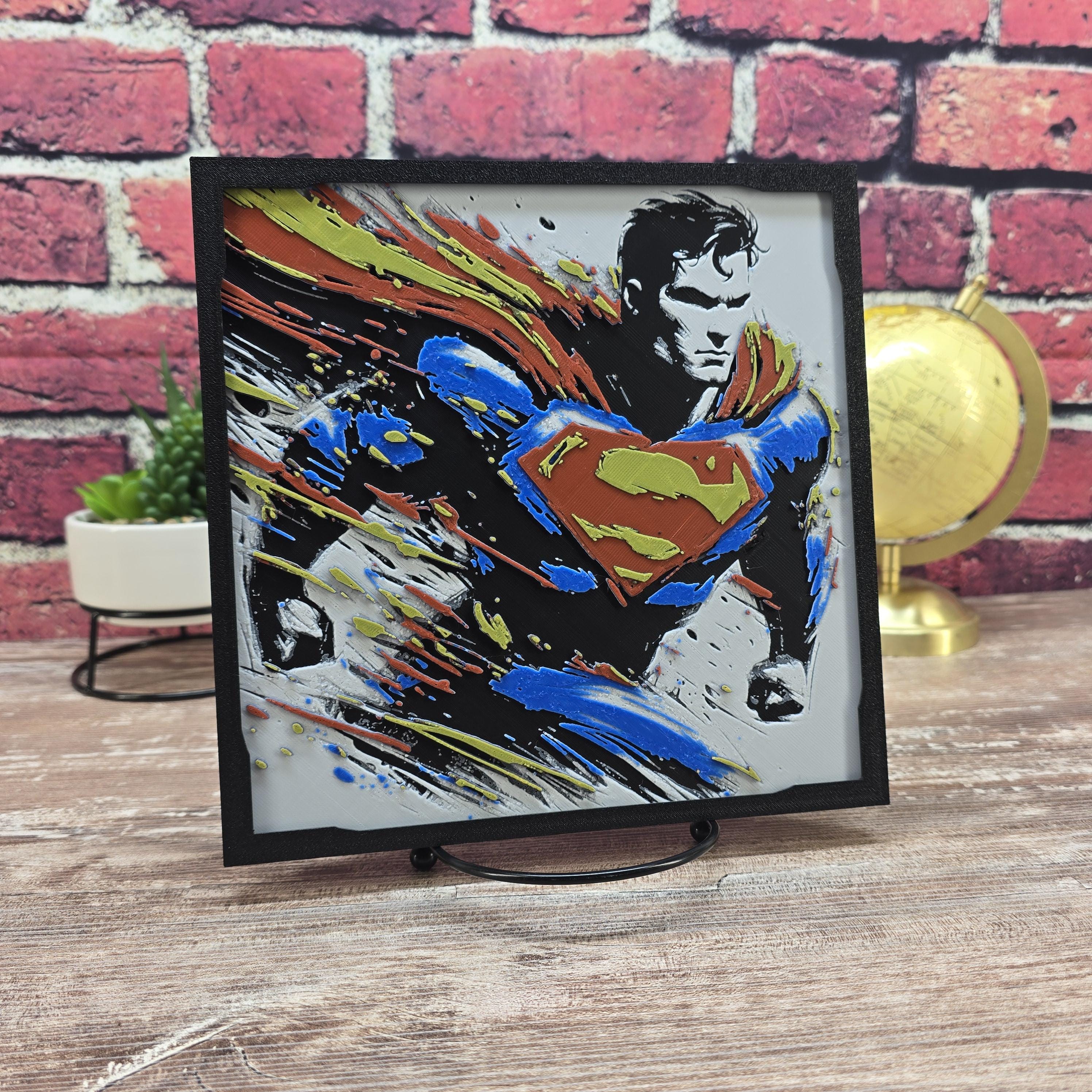 3d Printed Textured Superman Picture