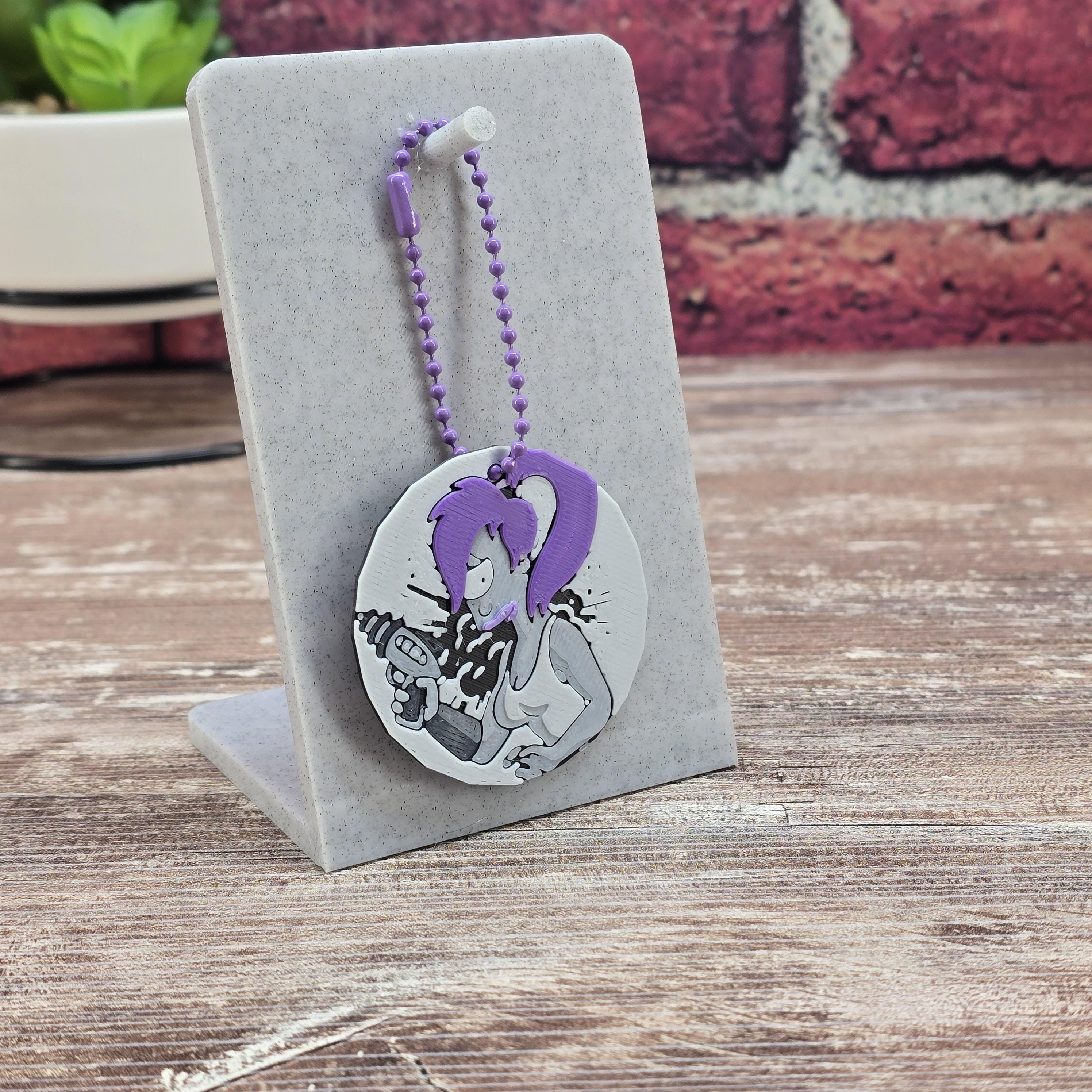 Futurama Leela Keychain | Cute Collectible Keyring | Gift for Fans & Nerds | Cartoon Character Accessories