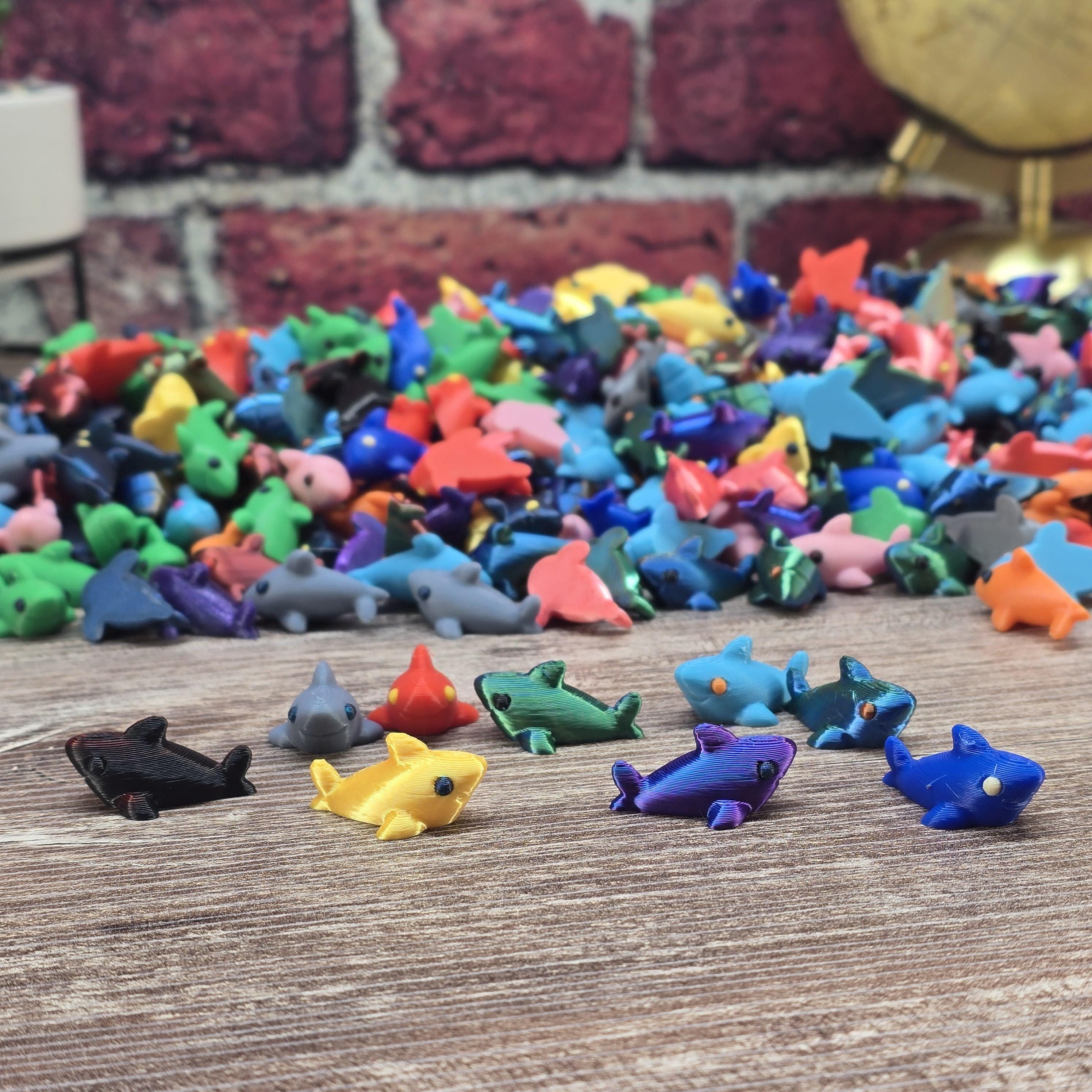 3D Printed Mini Sharks and Other Sea Creatures! - Bag of 100