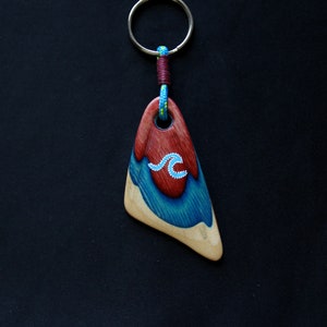 Llavero Palme Vague Bordeaux/Blue