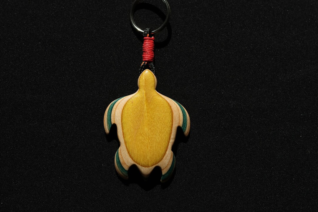 Yellow/green/orange Turtle Key Ring - Etsy