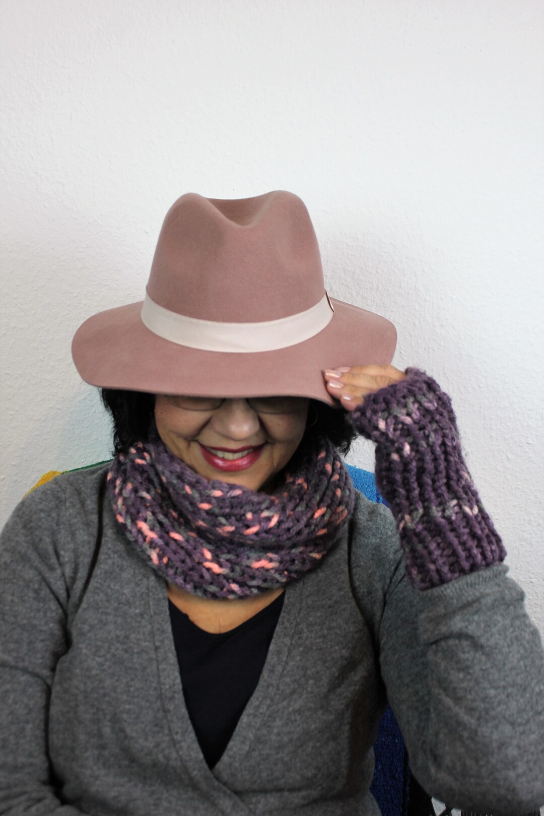 Set of Scarf and Gloves Winter Scarf and Gloves Warm Scarf Etsy