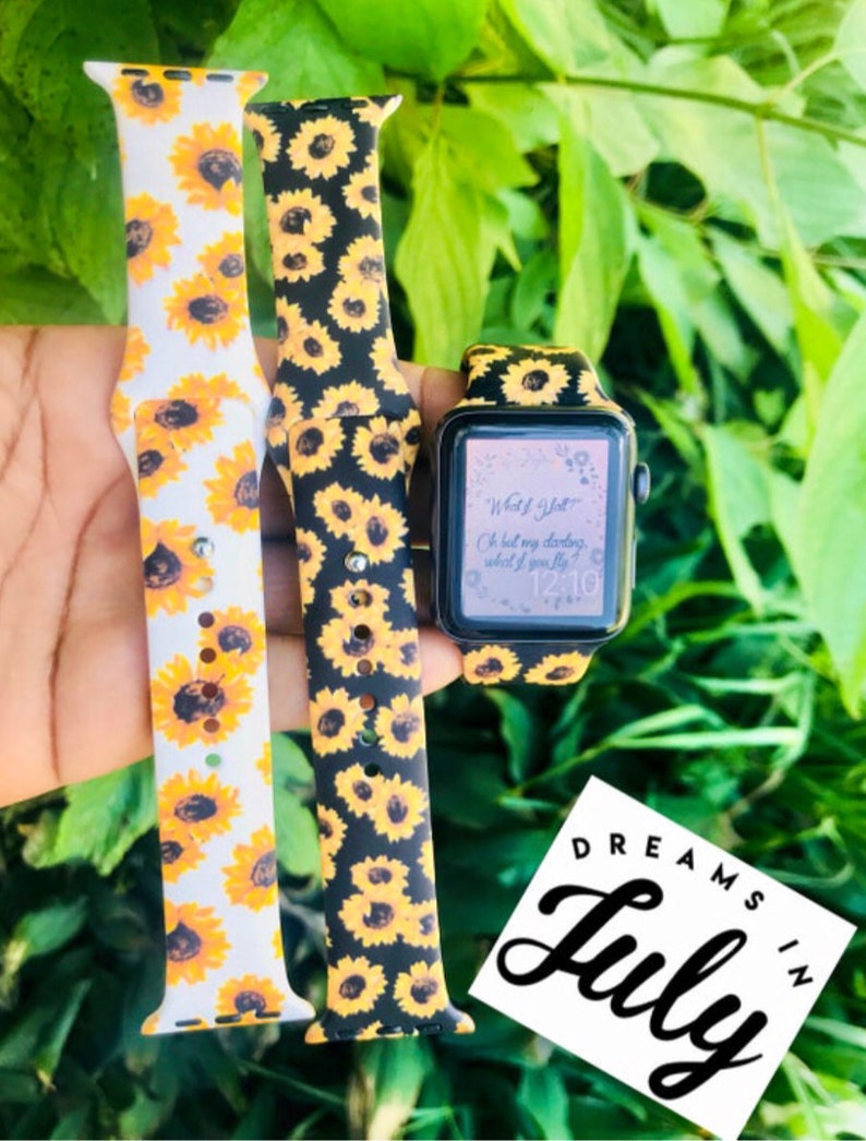 Sunflower Watch Band, Watch Band, Sunflower Accessories, Birthday gift, Watch Band Replacement 