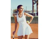 White tennis dress Extra short tennis dress ideal for petite women Amelia White Tennis Dress