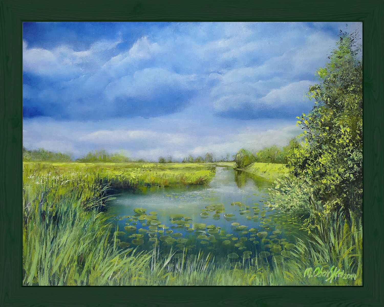 Walkers Pond 20x20 Oil Painting on Canvas Original 