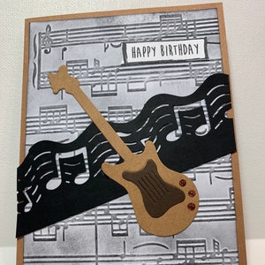 Happy Birthday To A Music Lover-kaart, gitaar verjaardagskaart, muziek verjaardagskaart, Music Lover-kaart, gitaar kaart