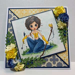 Carte d'anniversaire pour elle, carte d'anniversaire faite main, carte d'anniversaire 3D pour elle, carte d'anniversaire fantaisie, carte intérieure vierge, carte pour toutes les occasions