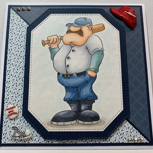 Baseball Karte, Geburtstagskarte für Ihn, 3D Männer Karte, Vatertagskarte, Karte für jeden Anlass, Karte leer