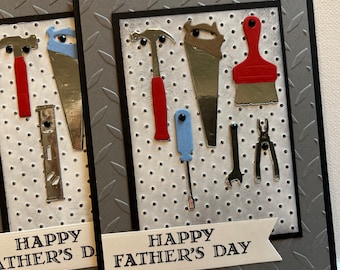 Glad fars dag-kort, hantverkare för fars dag, yrkesverksamma fars dag-kort, handgjort fars dag-kort, mekaniskt fars dag-kort