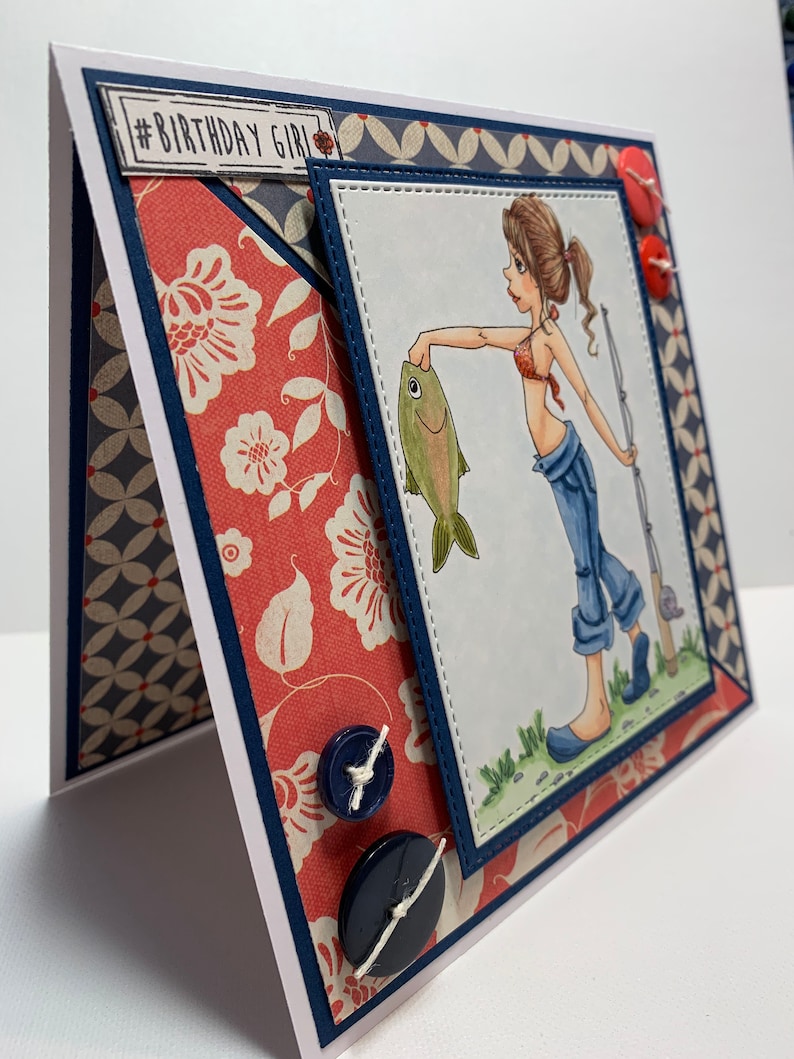 3D Birthday card For Her Birthday card For Her Birthday Girl card Handmade Birthday card Fancy Birthday card Blank Inside card