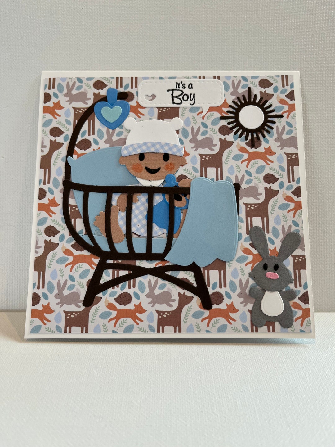 Baby Boy Card, It's A Boy Card, Baby Shower Card, Baby Shower Card for